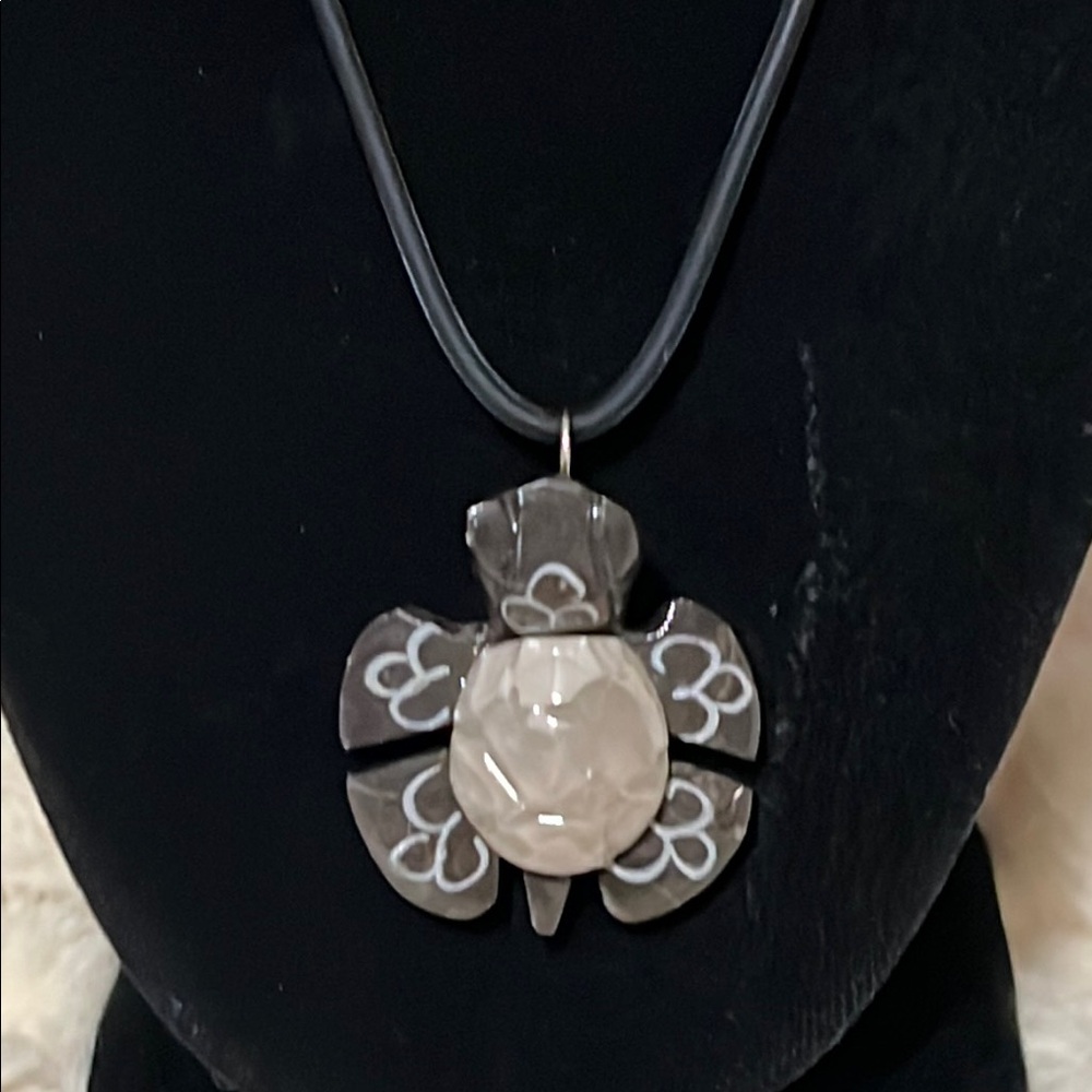 Marble Elegant Turtle Pendant Necklace Christmas Gifts Ideas.